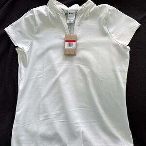Nike White Golf Short Sleeve Button Down Shirt